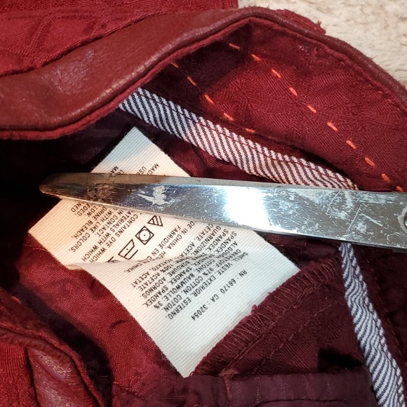 Cartonnier Dark Red Charlie Ankle Slim Fit Jeans Size 2 Waist 28 Inches - Picture 6 of 6